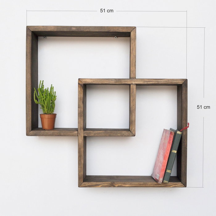 Hanah Home Estantería Decorativa de Madera Maciza Raf342